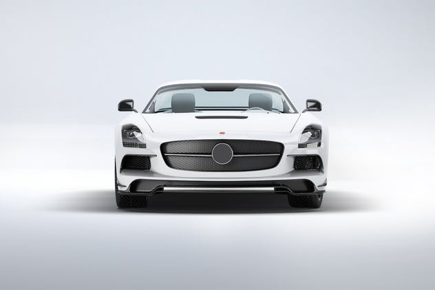 超级豪华跑车梅赛德斯SLS AMG样机模板 Supercar Mercedes SLS AMG Mock-Up插图(10)