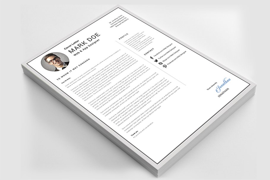 极简标准应聘简历&介绍信设计模板 Resume插图(2)