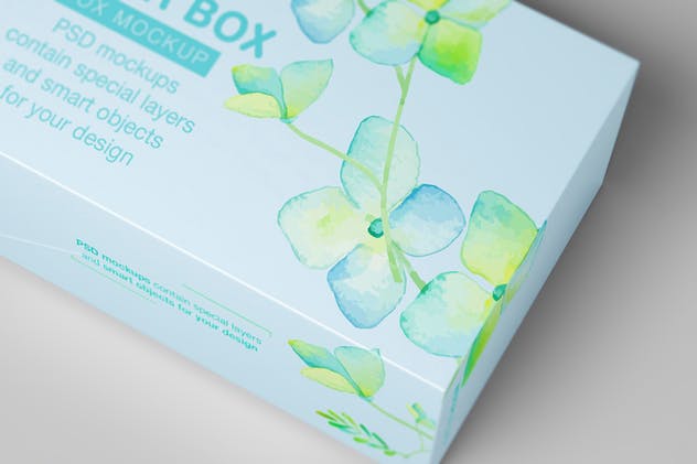 纸巾盒面巾纸盒包装样机15 Paper Box Mockup 15插图(7)