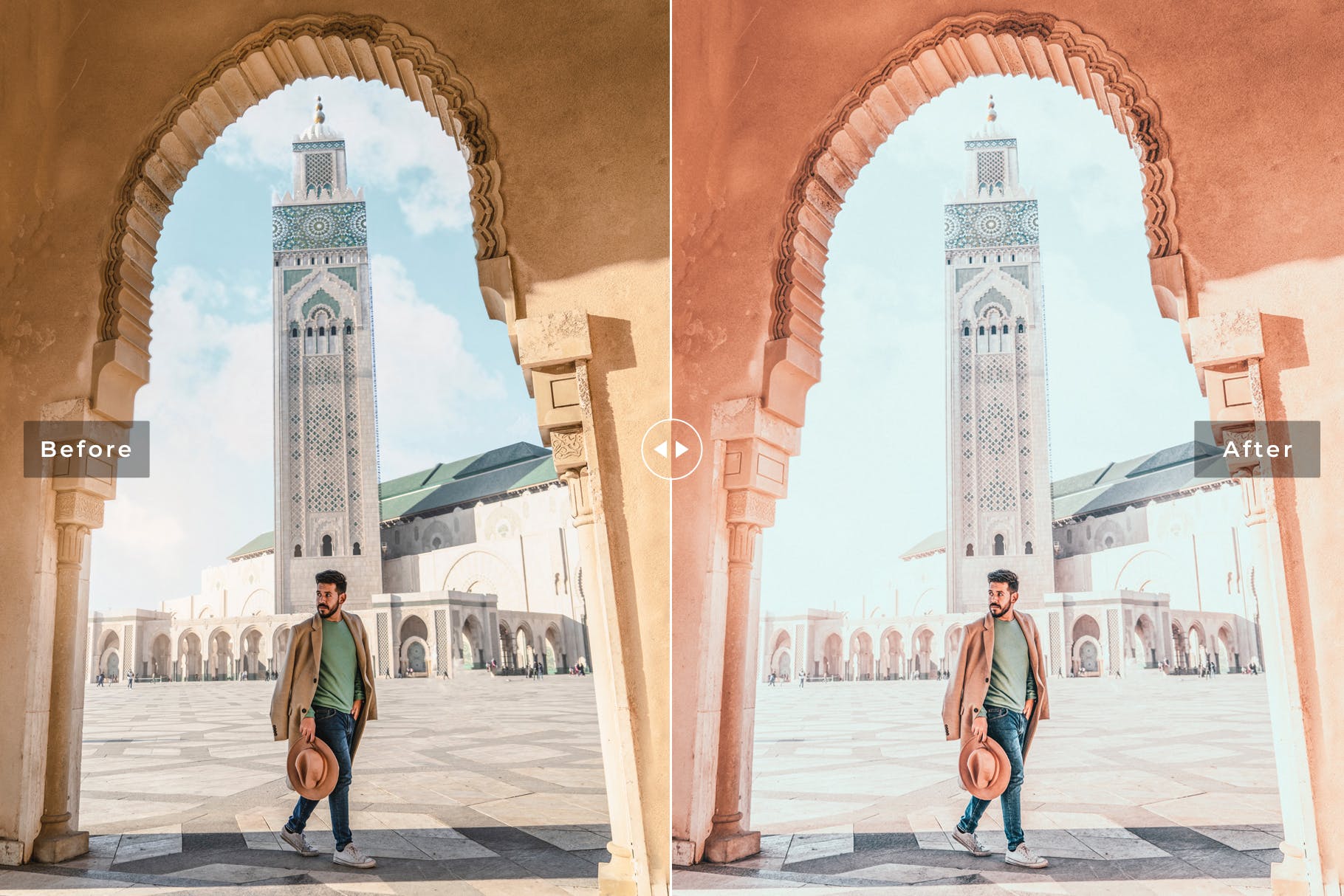 柔和暖色调日落照片后期处理LR调色预设下载 Marrakech Mobile & Desktop Lightroom Presets插图5