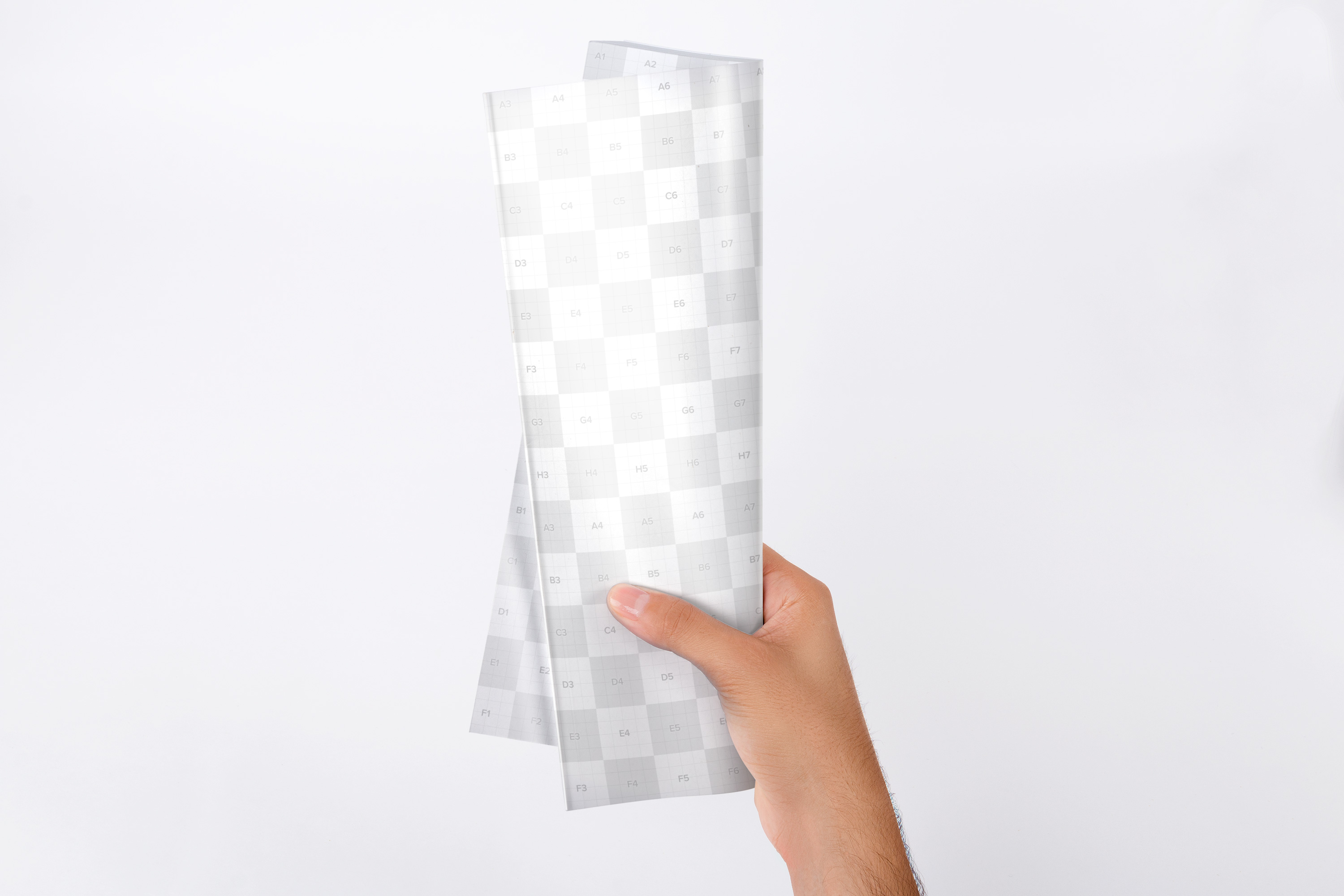 手持A4大小规格杂志封面设计样机 Holding A4 Magazine Rolled Mockup插图2