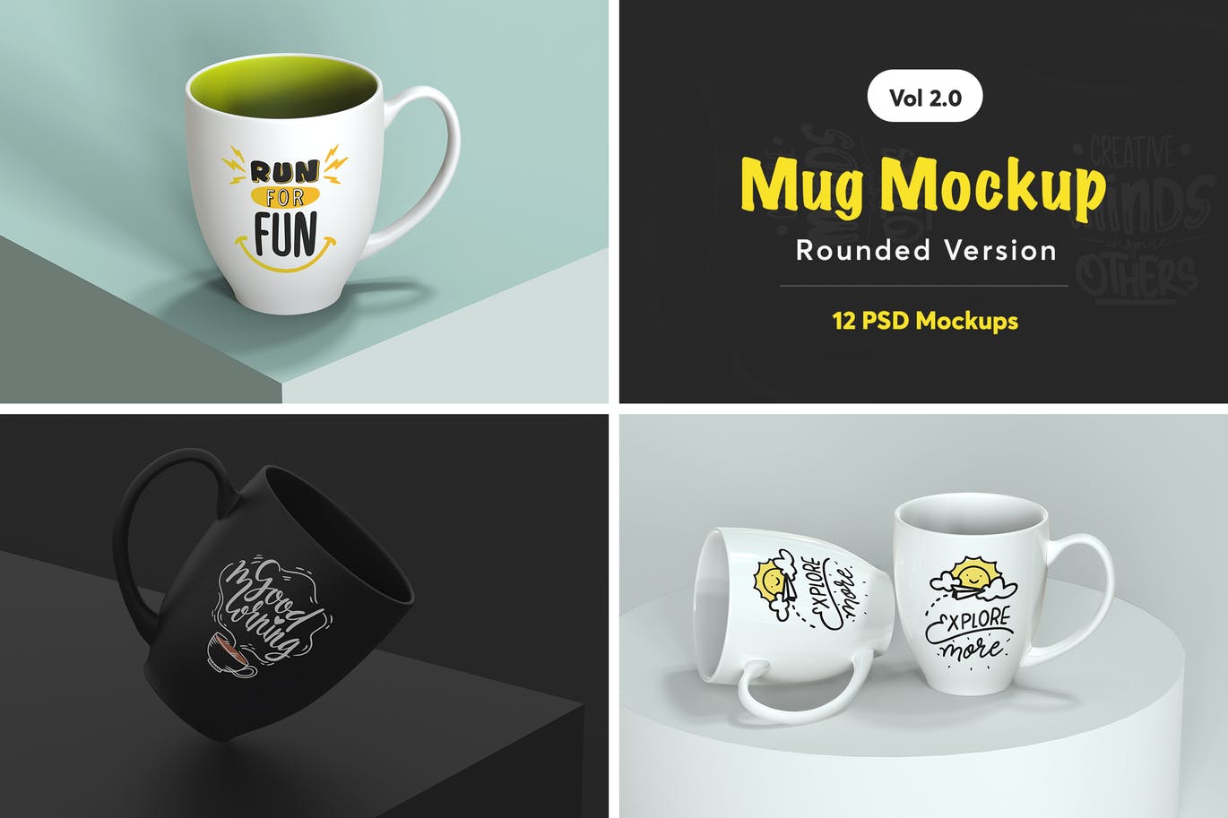马克杯外观图案设计预览样机v2 Mug Mockup 2.0插图