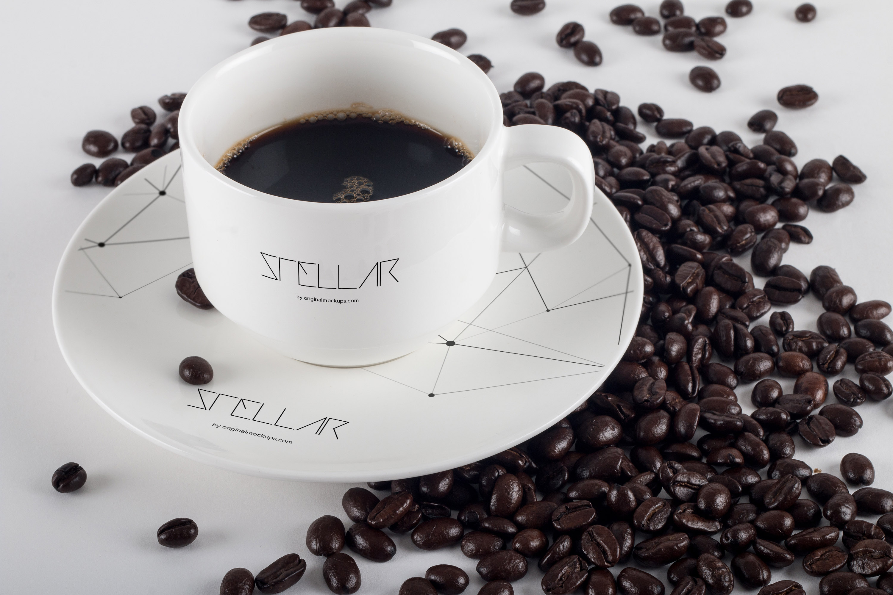 咖啡瓷杯咖啡品牌VI设计样机03 Coffee Cup Mockup 03插图