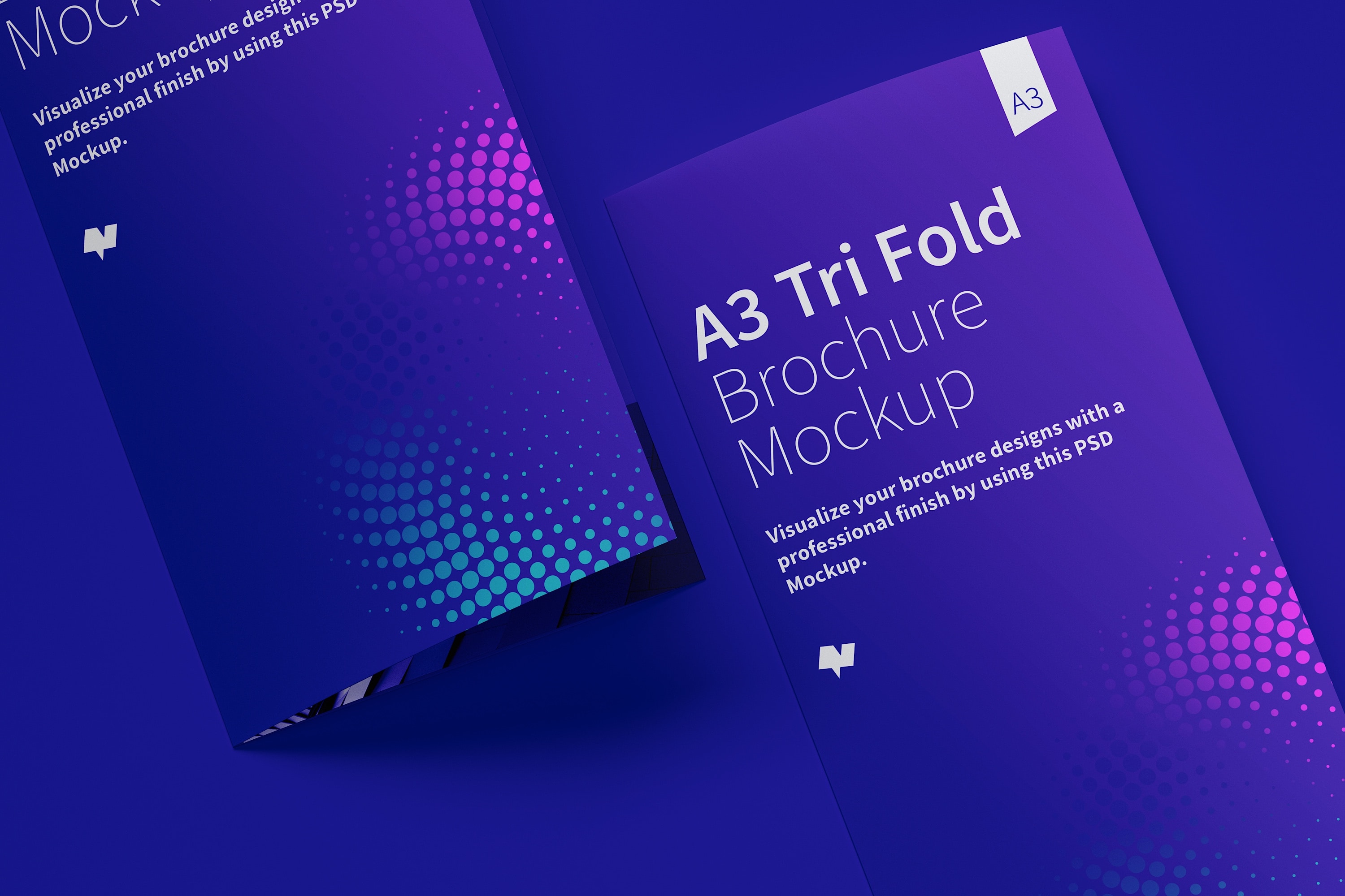 A3尺寸大小三折页传单小册子设计图预览样机05 A3 Trifold Brochure Mockup 05插图5