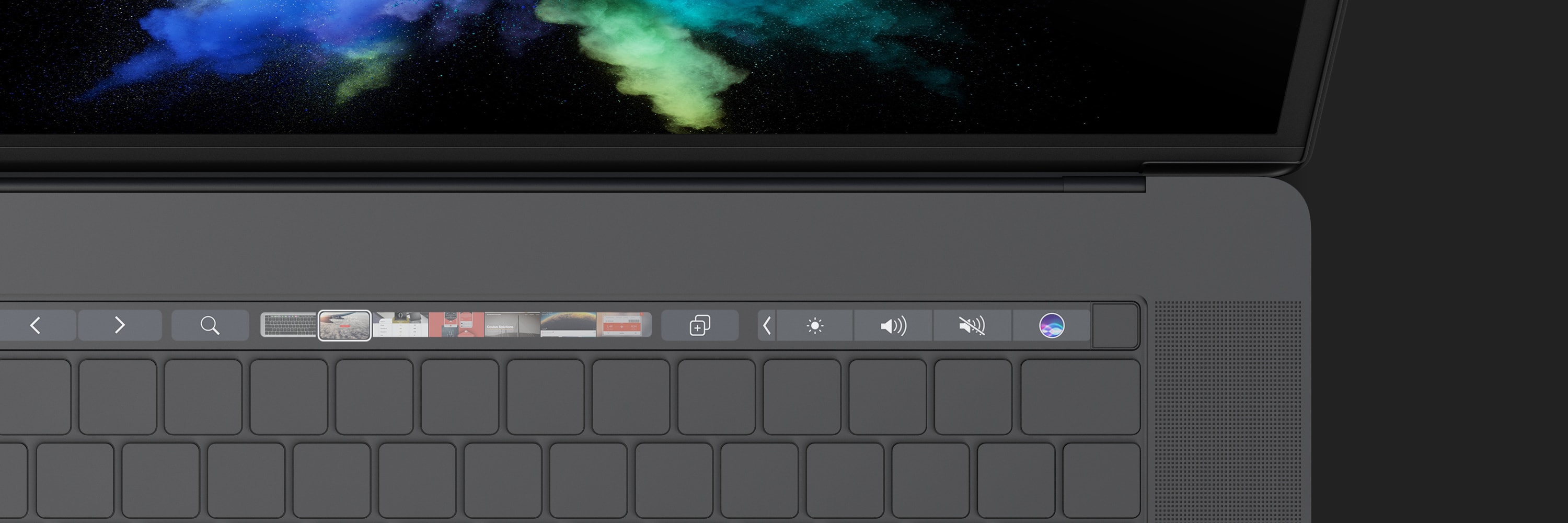 MacBook Pro笔记本电脑屏幕界面设计预览顶视图样机 Clay MacBook Pro 15" with Touch Bar, Top View Mockup插图(6)