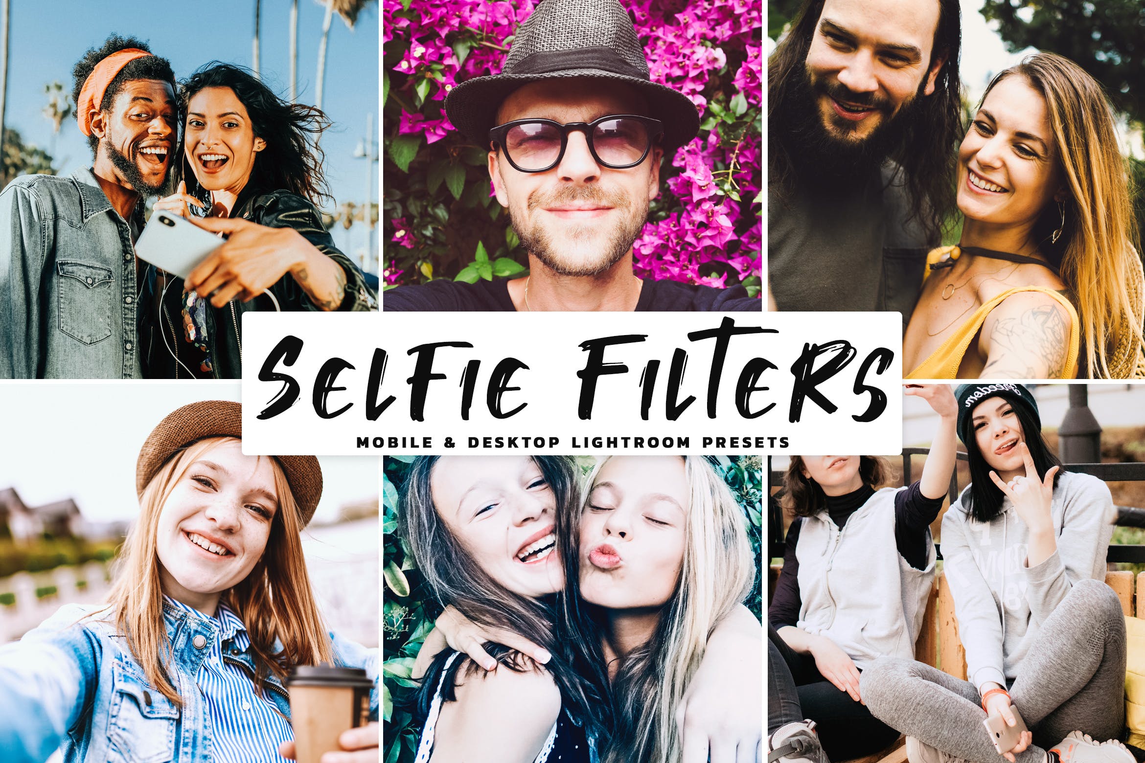 人像摄影影楼级后期调色滤镜LR预设 Selfie Filters Mobile & Desktop Lightroom Presets插图