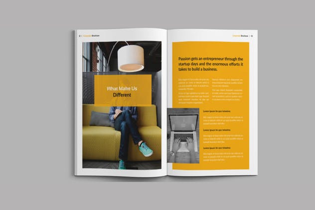 18页企业品牌形象宣传画册设计INDD模板 Pachira – Corporate Brochure Template插图(9)
