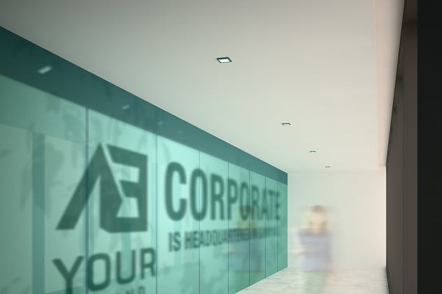 3D企业logo墙壁艺术样机模板 Corporate Logo Mockups V1插图(2)