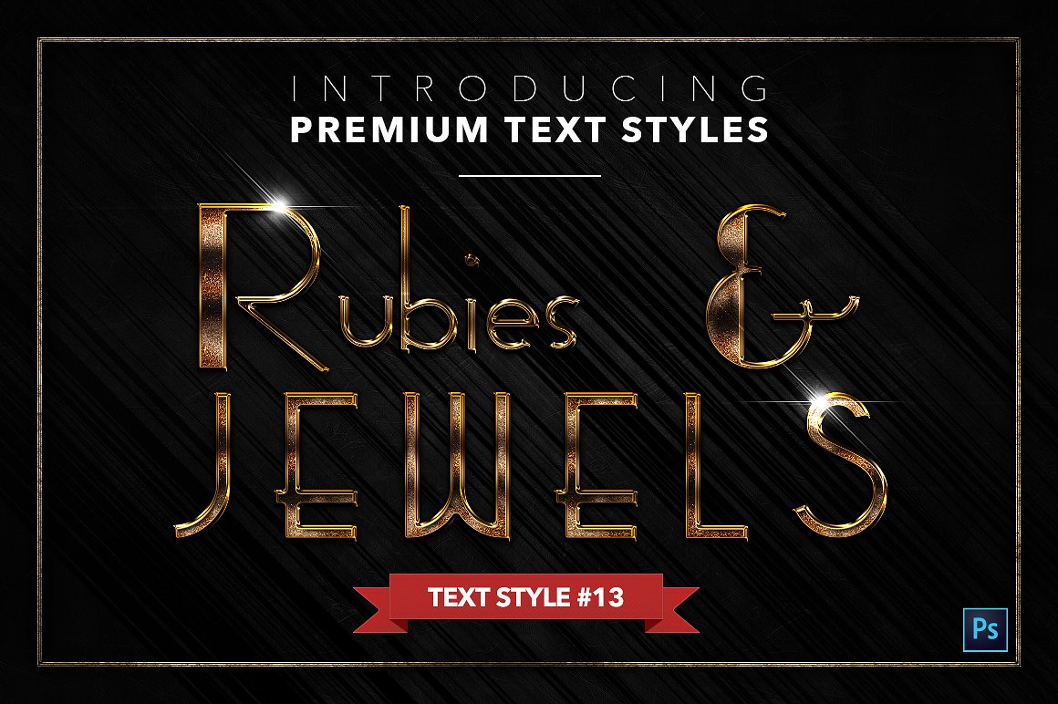 20款红宝石&珠宝文本风格的PS图层样式下载 20 RUBIES & JEWELS TEXT STYLES [psd,asl]插图(13)