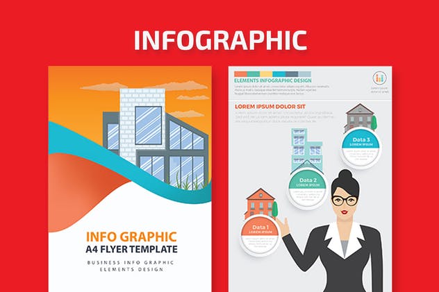 房地产开发流程信息图表设计素材 Real estate 4 infographic Design插图4