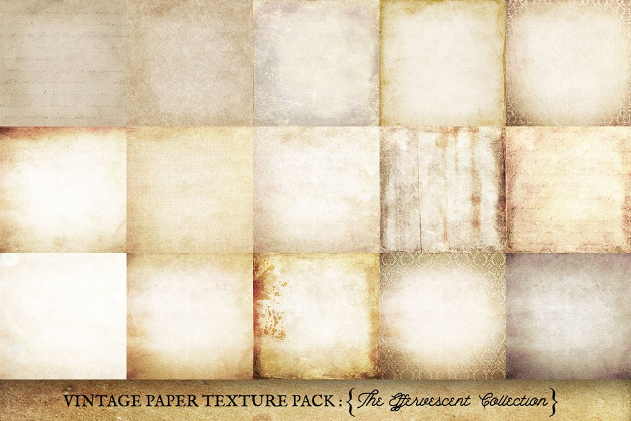 复古做旧纸张纹理 Vintage Paper Textures Effervescent插图1