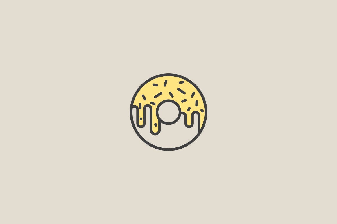 15枚甜甜圈矢量图标素材 15 doughtnut icons