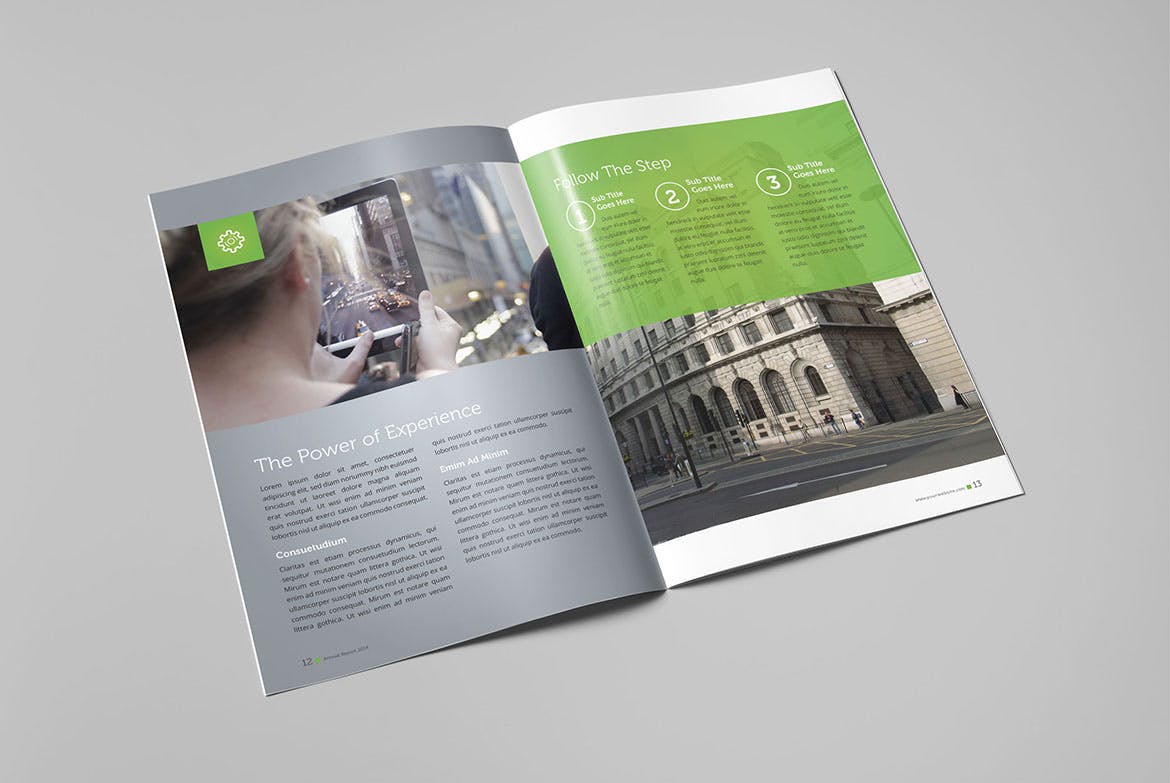 公司企业年度报告设计INDD模板素材 Annual Report 2014 Brochure插图6