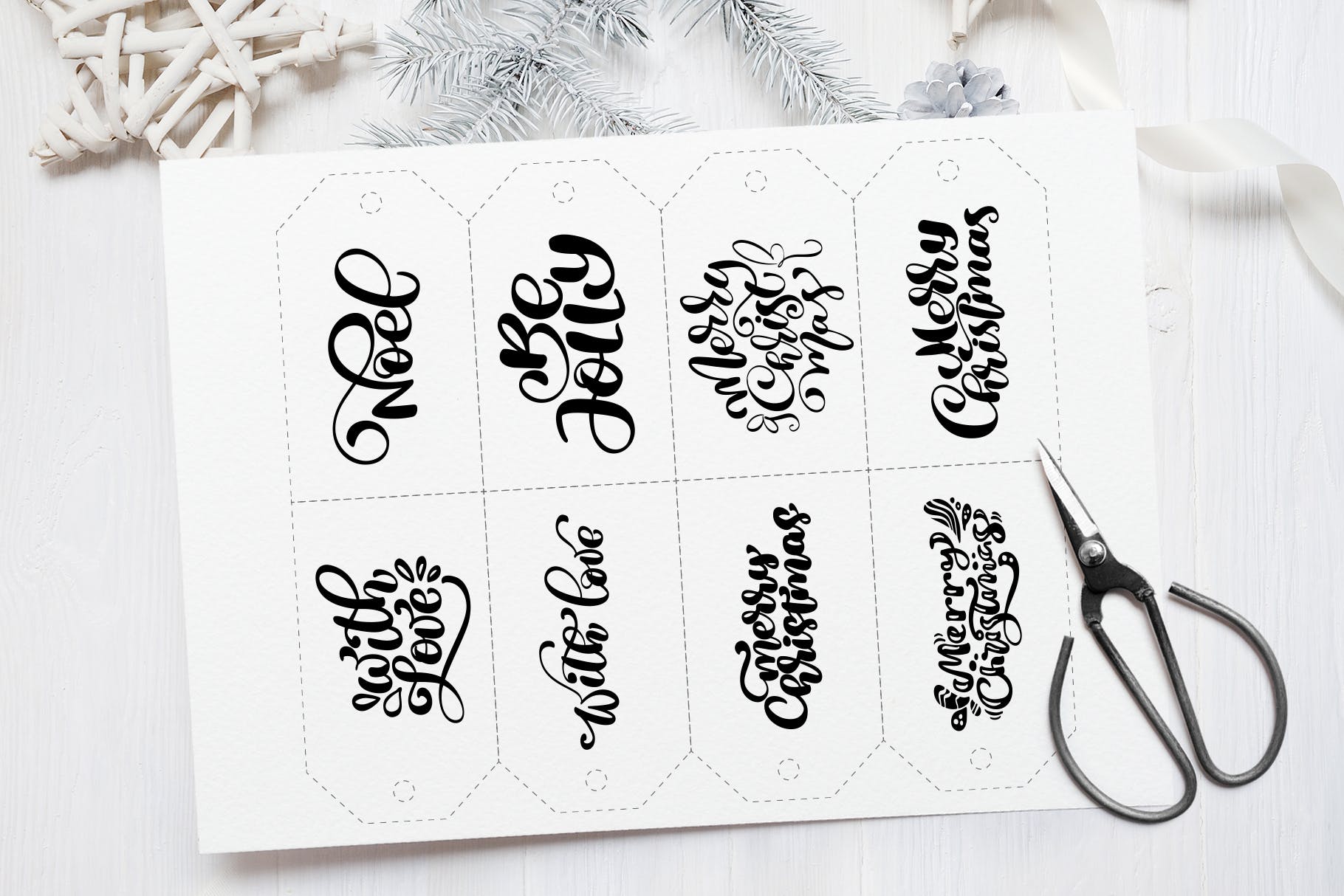 圣诞节礼物标签矢量设计图形素材 Christmas Gift Tags插图6