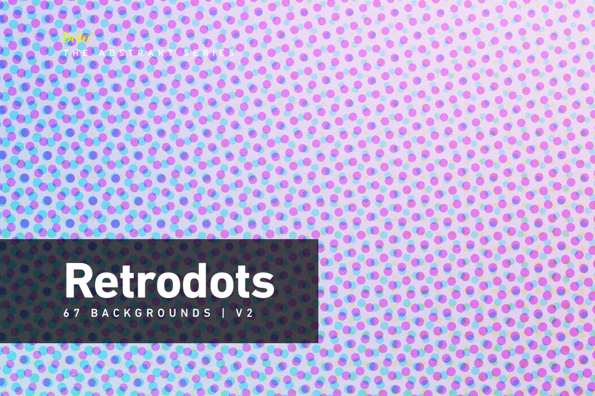 抽象半色调圆点背景V2 Retrodots Abstract Backgrounds V2插图