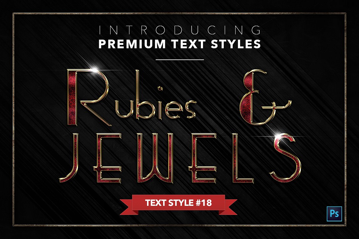 20款红宝石&珠宝文本风格的PS图层样式下载 20 RUBIES & JEWELS TEXT STYLES [psd,asl]插图(18)