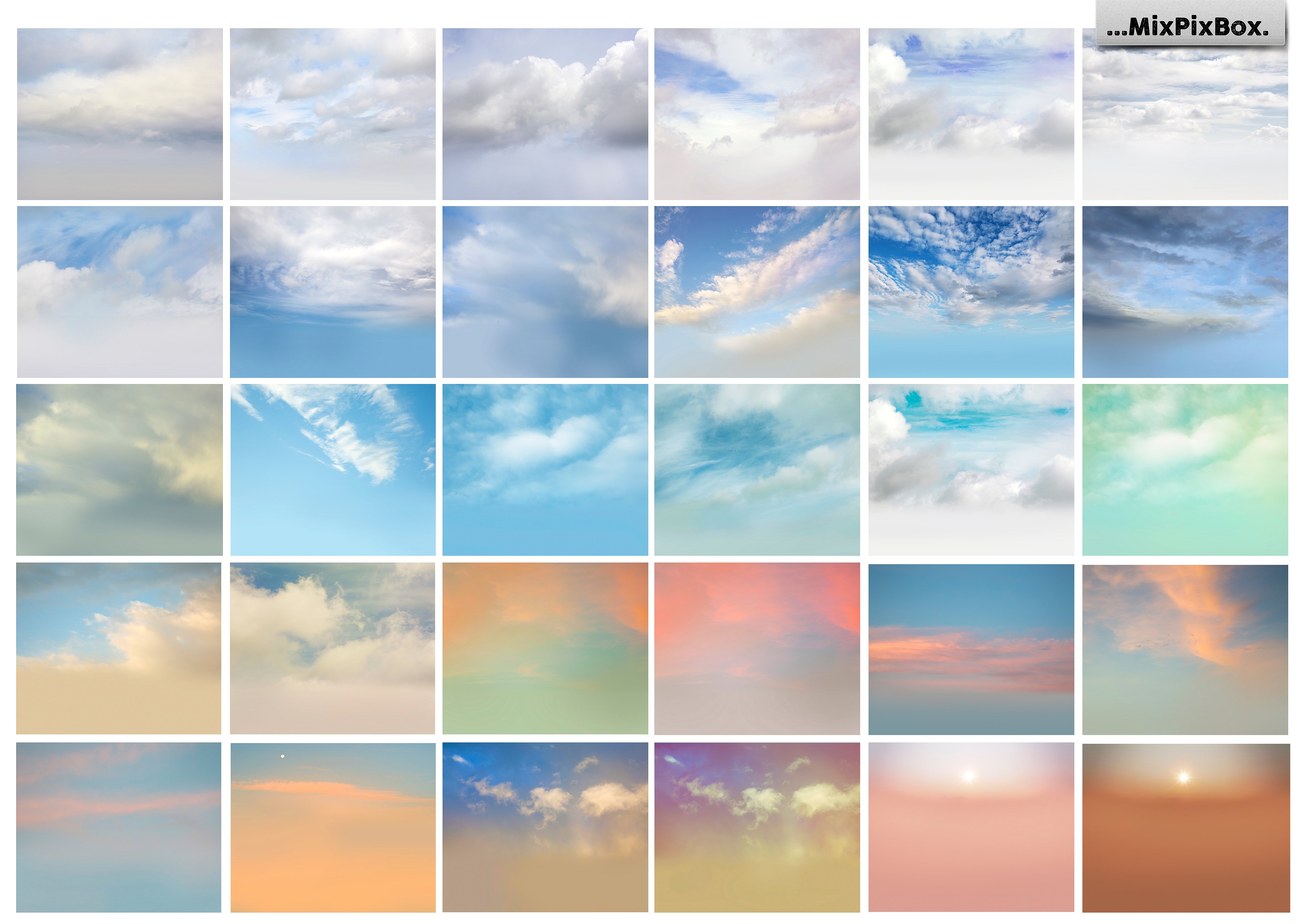 浪漫天空叠层背景纹理 60 Romantic Sky Overlays插图3