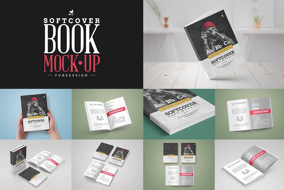 软封面书籍样机 Softcover Edition / Book Mock-Up插图