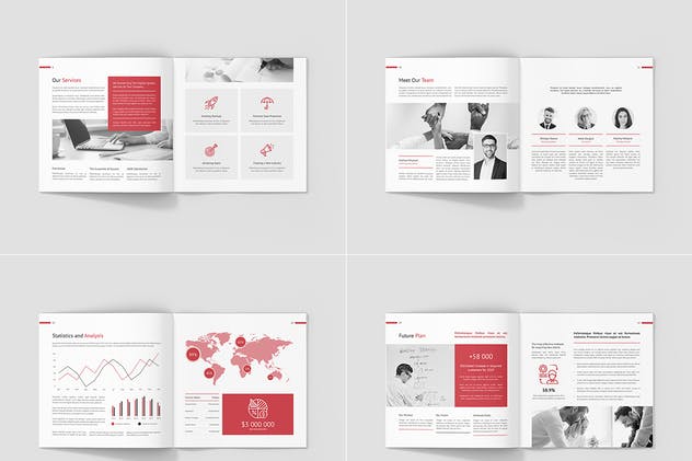 企业市场营销企划画册设计模板套装 Business Marketing – Company Profile Bundle 3 in 1插图8