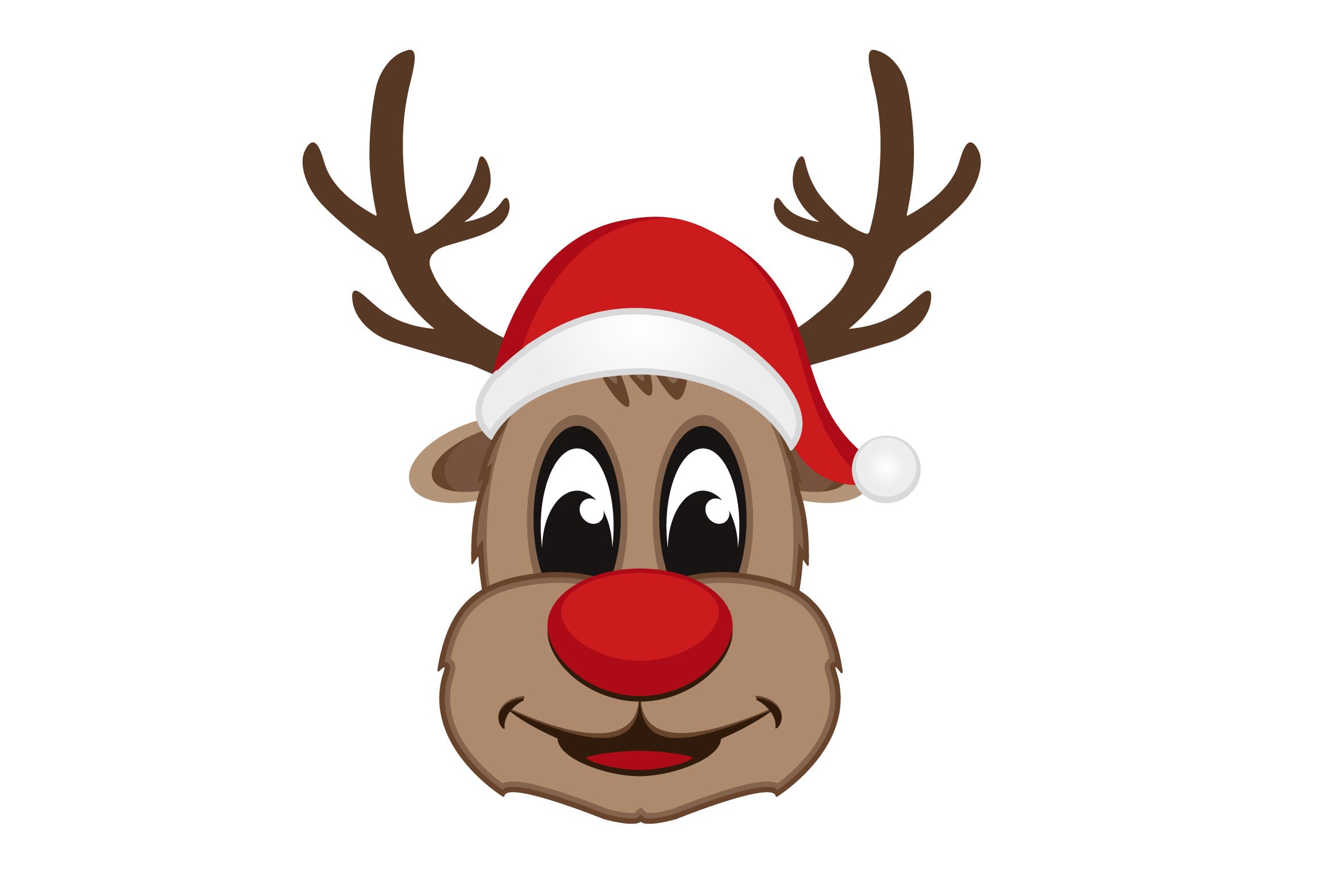 圣诞节吉祥物麋鹿矢量设计素材 Christmas Reindeer Vector Mascot插图