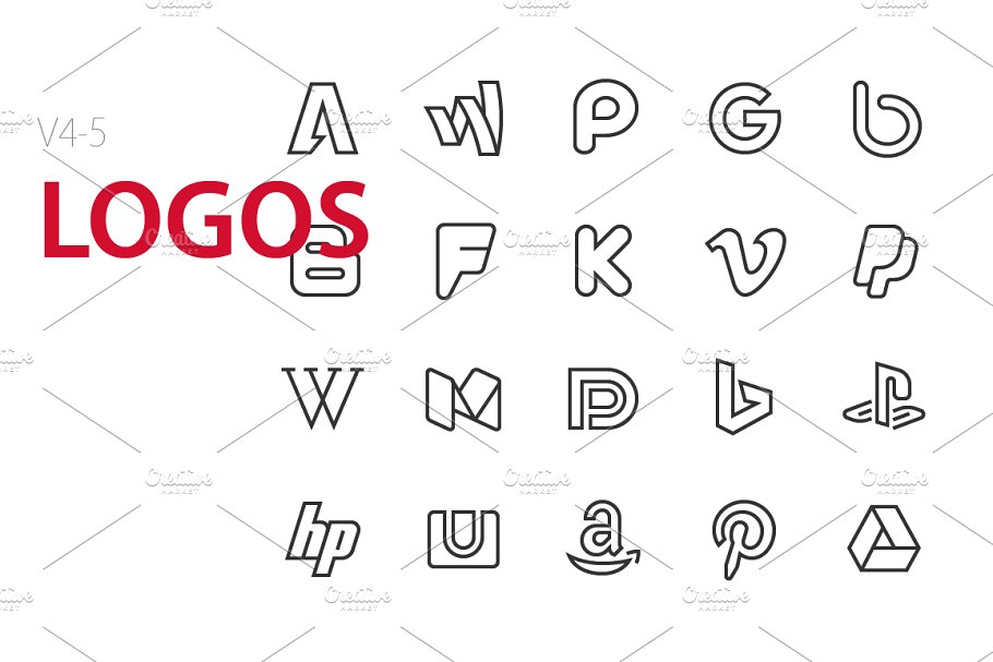 100款应用软件相关UI工具图标 100 Logos UI icons插图(3)