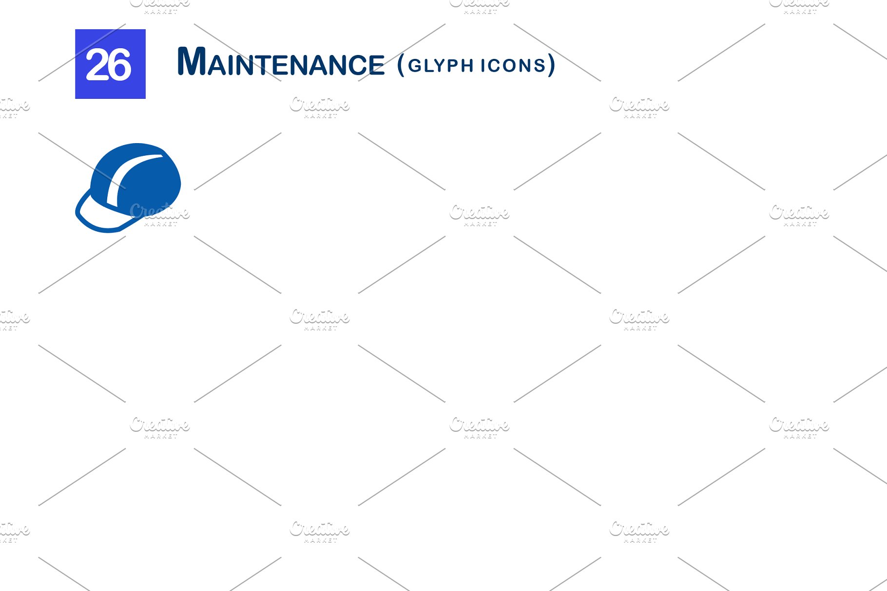 26个建筑维修工具icon图标 26 Maintenance Glyph Icons插图(2)