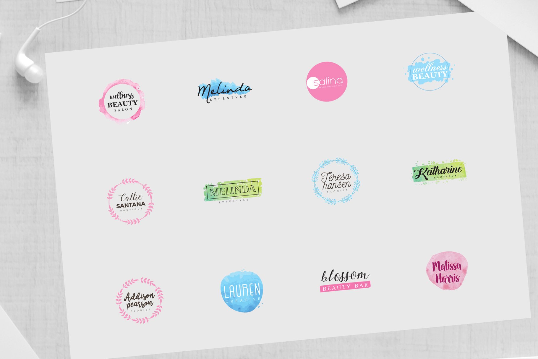 女性品牌商标设计Logo设计模板合集 LADYPOWER Feminine Branding Logo Set插图(5)
