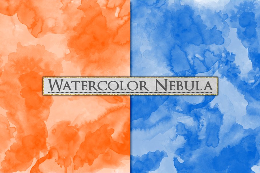 色彩斑斓星云水彩纸张纹理 Watercolor Textures – Paint Splatter插图1