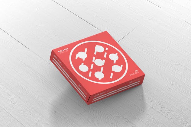 美味披萨外带包装盒子样机模板 Pizza Box Mockup – Double Pack Supermarket Edition插图(6)