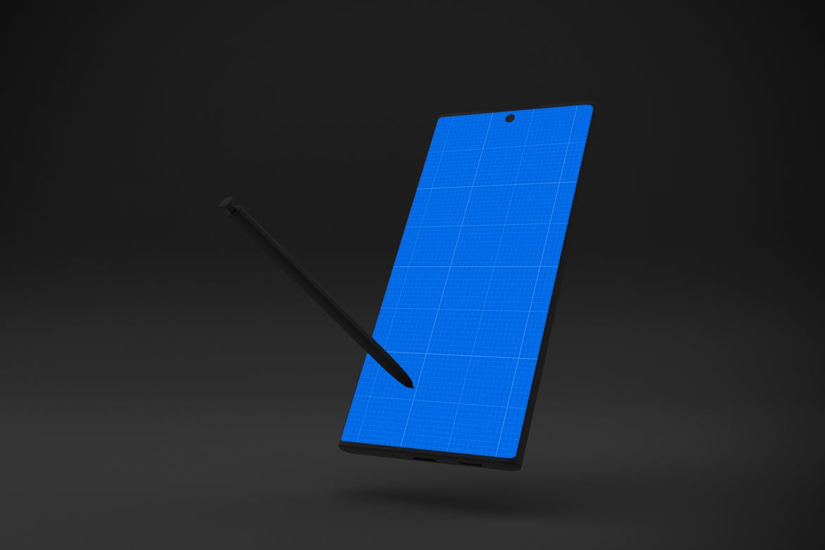 Note 10大屏手机屏幕预览样机模板 Dark Note 10 Mockup插图(10)