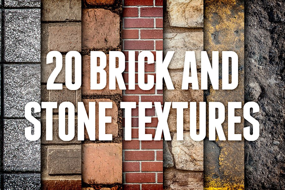 砖石图案纹理素材包1 Brick and Stone Textures Pack 1插图