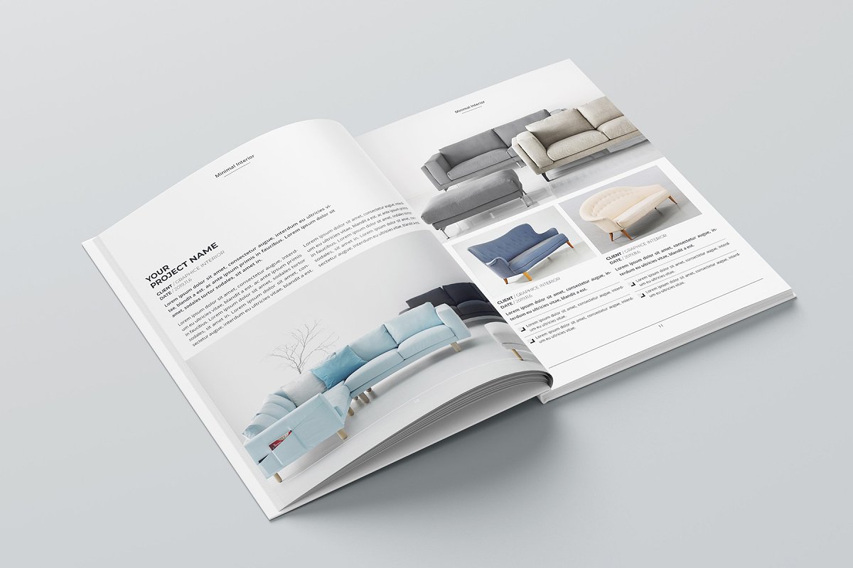 时尚的室内居家杂志封面设计&版面设计&画册设计模板下载[indd]插图(5)