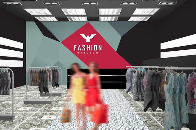 时尚服装门店橱窗样机模板 The Mockup Branding for Fashion Store插图4