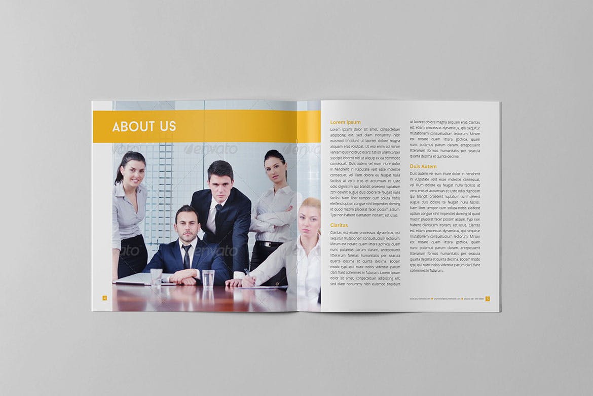方形商务企业宣传画册设计模板 Square Business Brochure插图(2)