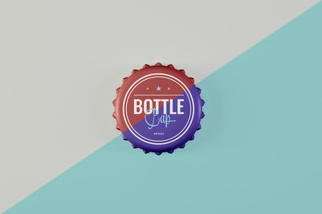 饮料瓶盖啤酒瓶盖品牌Logo设计演示样机 Bottle Cap Mockups插图(3)