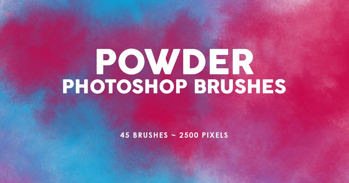 45个烟雾效果PS图案印章笔刷v1 45 Powder Photoshop Stamp Brushes Vol.2插图