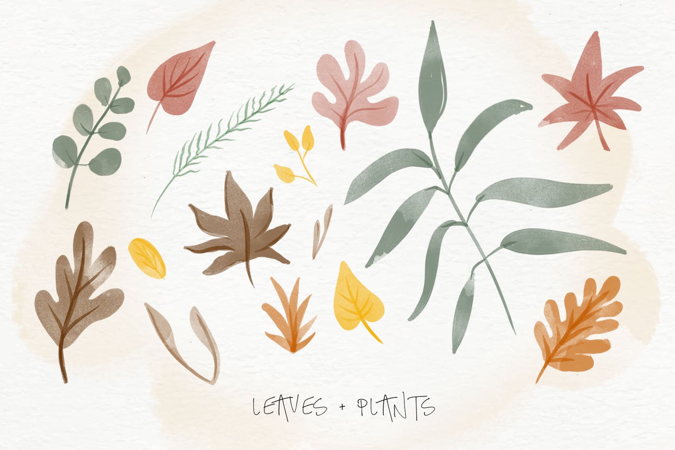秋天主题水彩手绘图案设计素材包 Autumn Watercolor Kit插图5