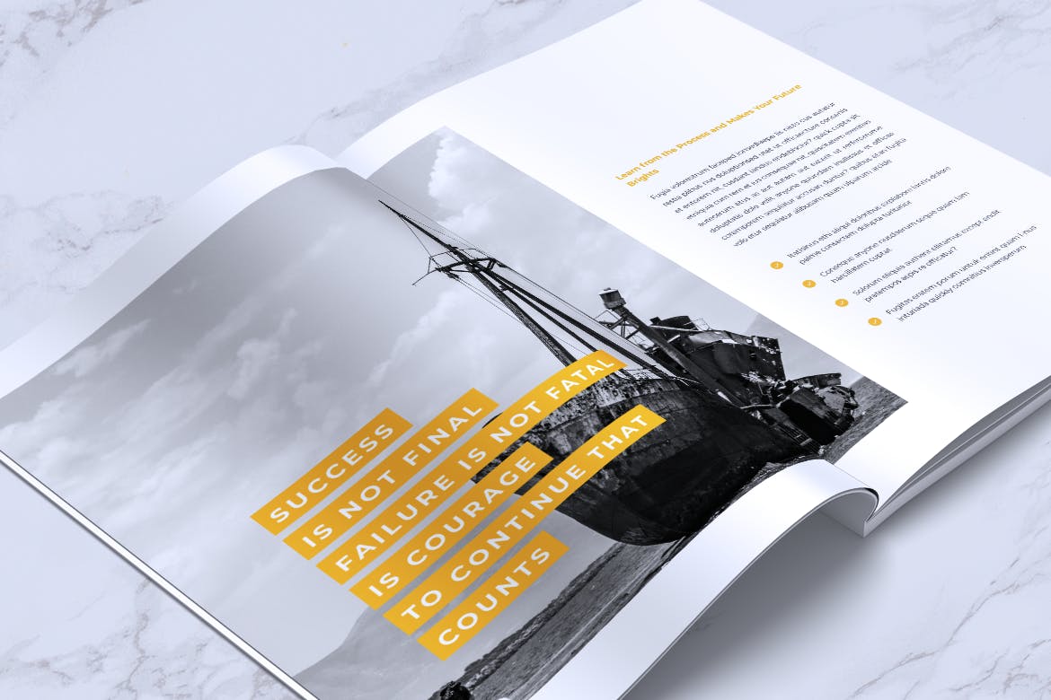 高逼格企业画册/产品服务目录INDD设计模板 INFORM Company Profile Brochure插图(13)