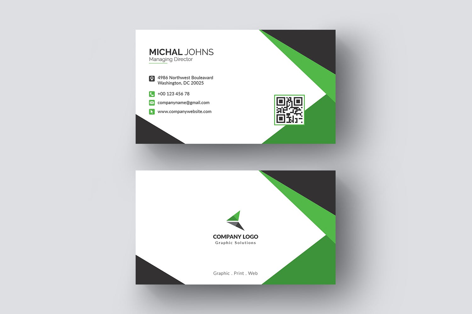 现代创意设计风格企业名片模板 Business Card插图2
