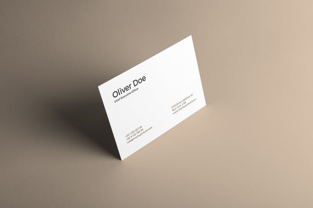 简约实用企业名片设计演示样机模板v3 Business Cards Mockup Vol. 3插图(3)