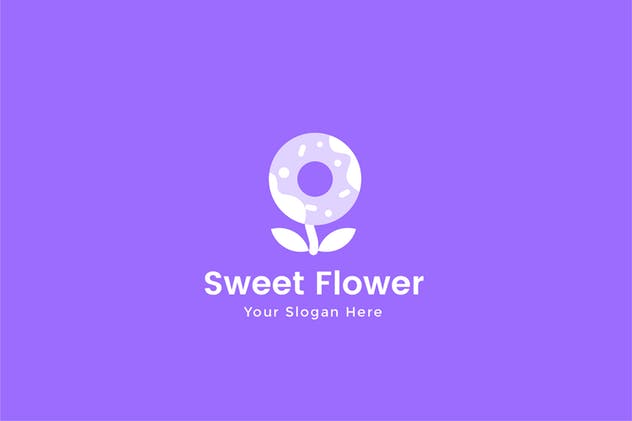 甜蜜花朵糖果店品牌Logo模板 Sweet Flower Candy Shop Logo Template插图(2)