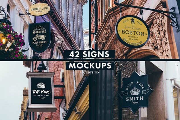 英国街头店招样机模板 Signs & Facades Mockups (UK edition)插图2