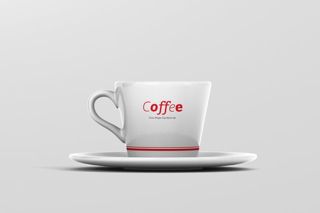 高品质的咖啡马克杯样机展示模板 Coffee Cup Mockup – Cone Shape插图(4)