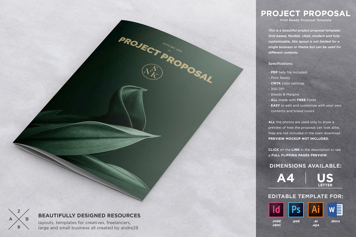 简约商业项目提案企业宣传册设计模板插图(13)