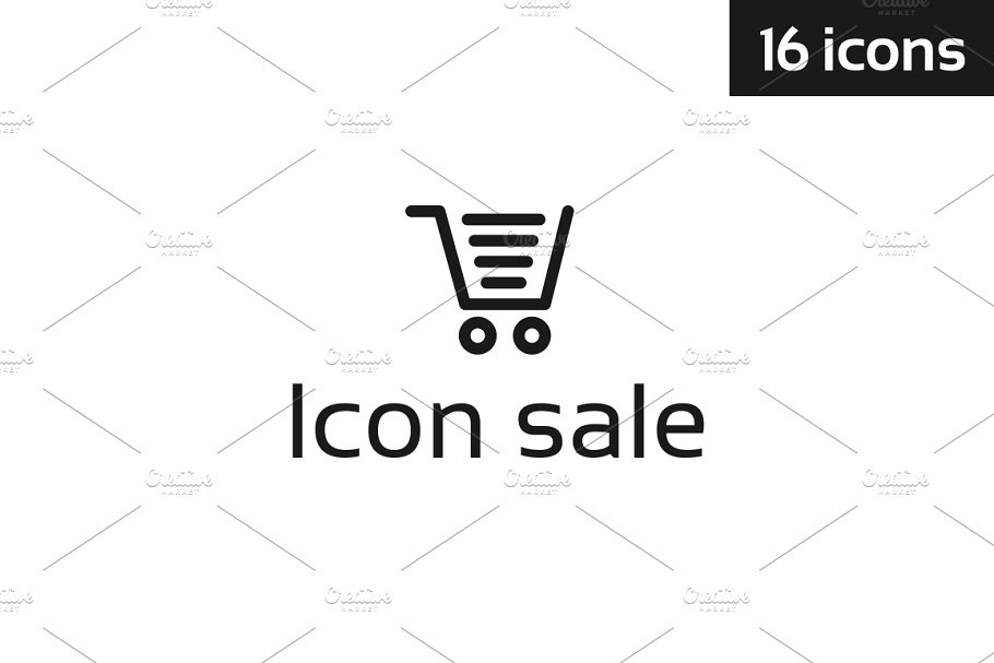 销售主题购物车矢量图标 Icon sale7插图