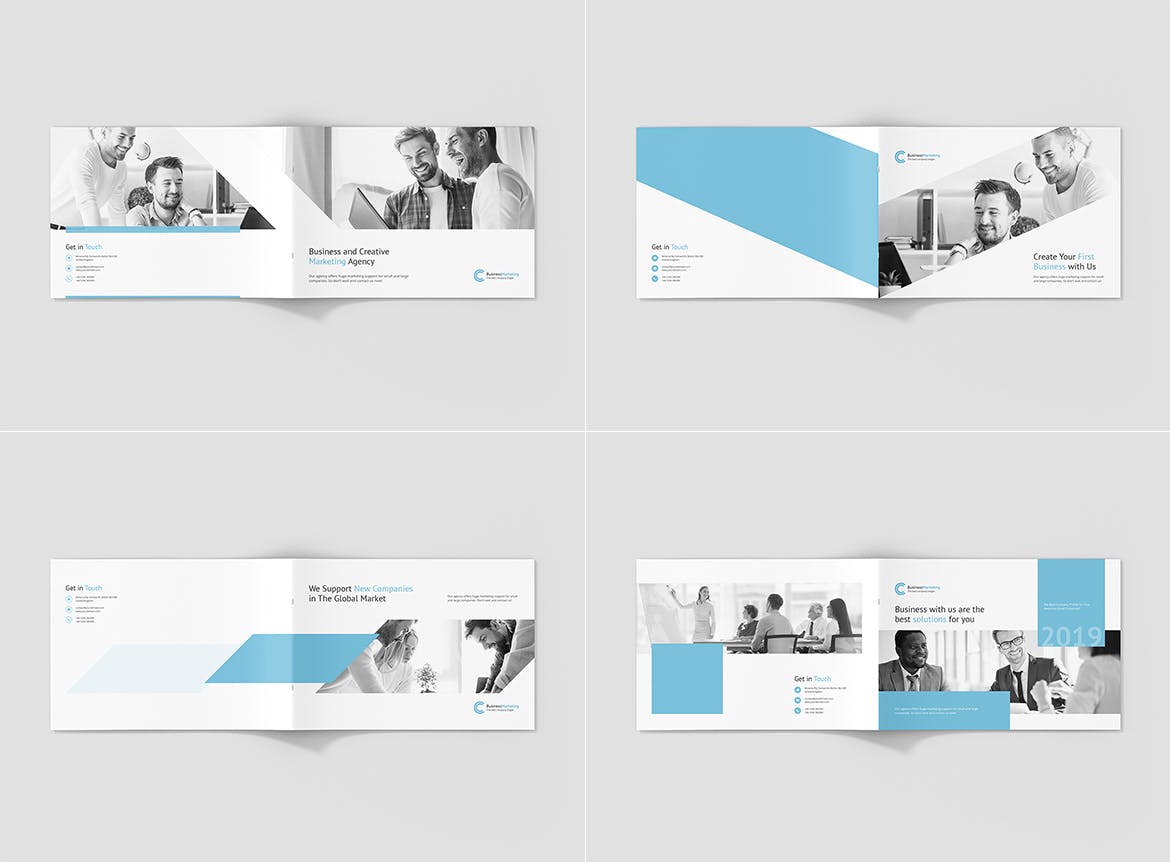 商业&创意营销企业介绍画册设计模板 Business Marketing – Company Profile Landscape插图(10)