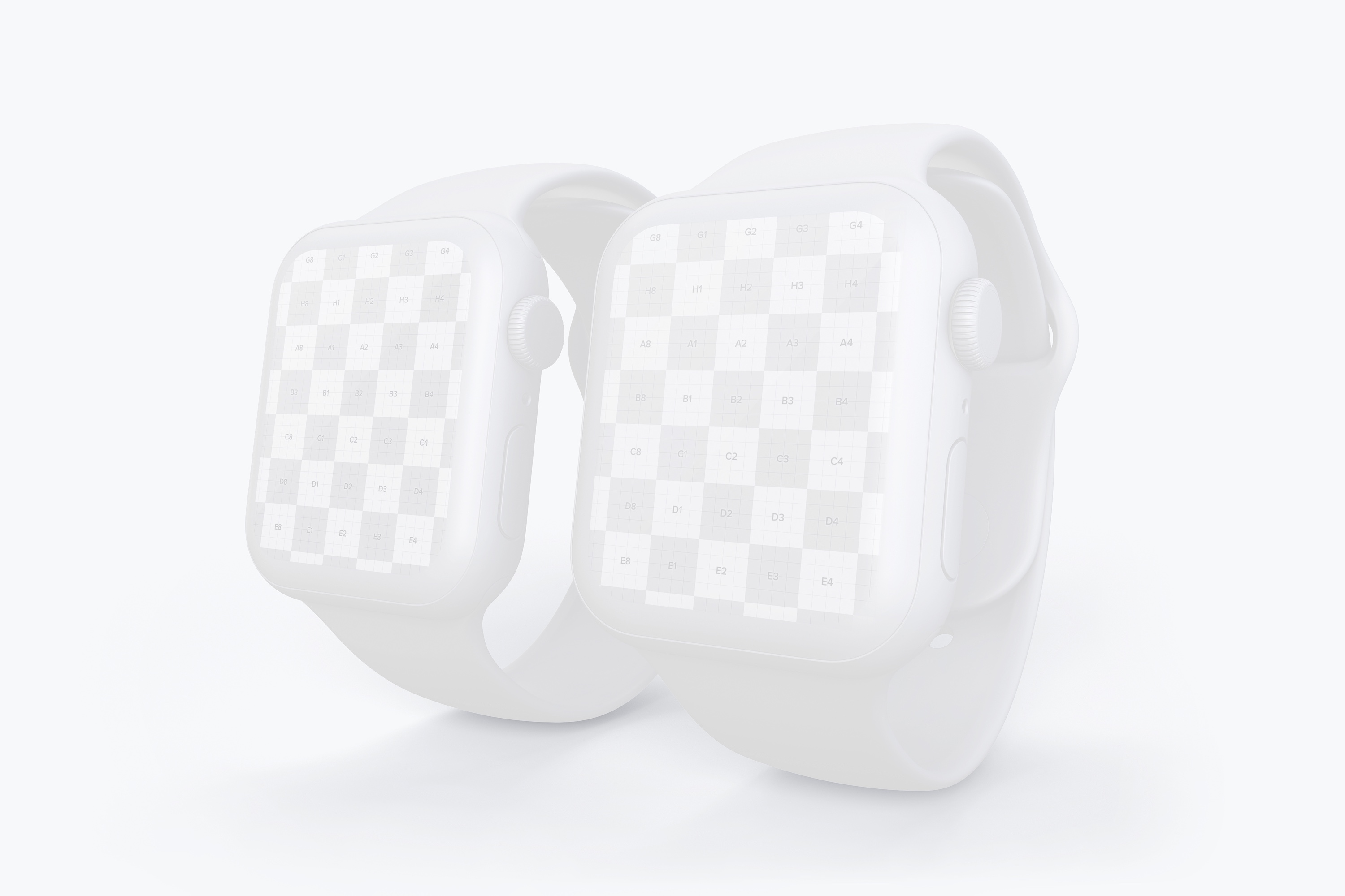 Apple Watch 4智能手表屏幕演示样机模板03 Clay Apple Watch Series 4 (44mm) Mockup 03插图(1)