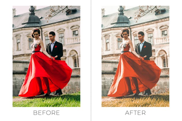 喜庆婚纱照片后期处理PS动作 Royal Wedding Pro Photoshop Actions插图(4)