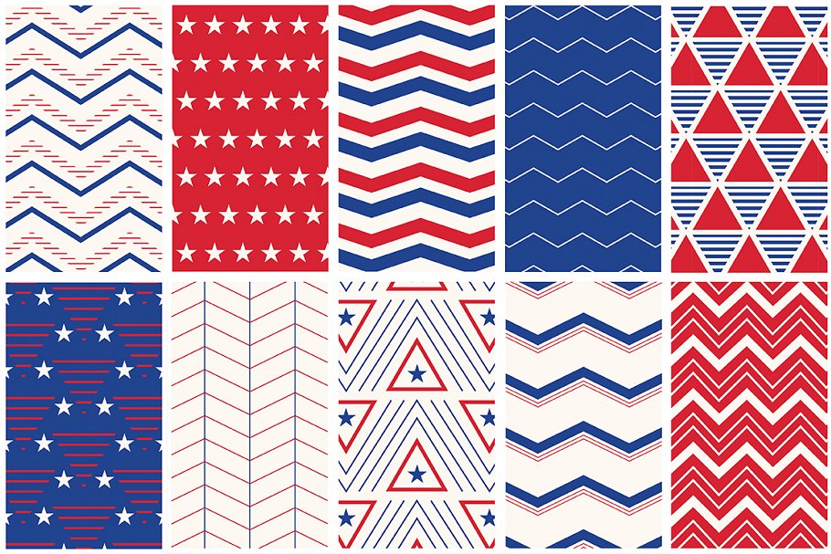 独立日节日主题纹理图案素材 Independence Day Patterns插图(5)