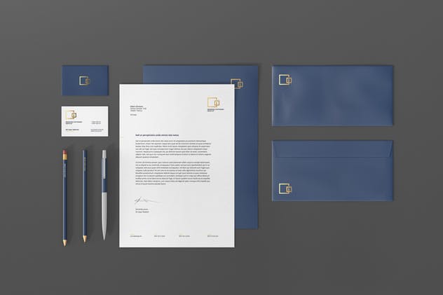 品牌宣传办公用品样机模板 Stationary / Branding Mock-Up插图(5)